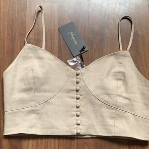 Beige crop top NWT